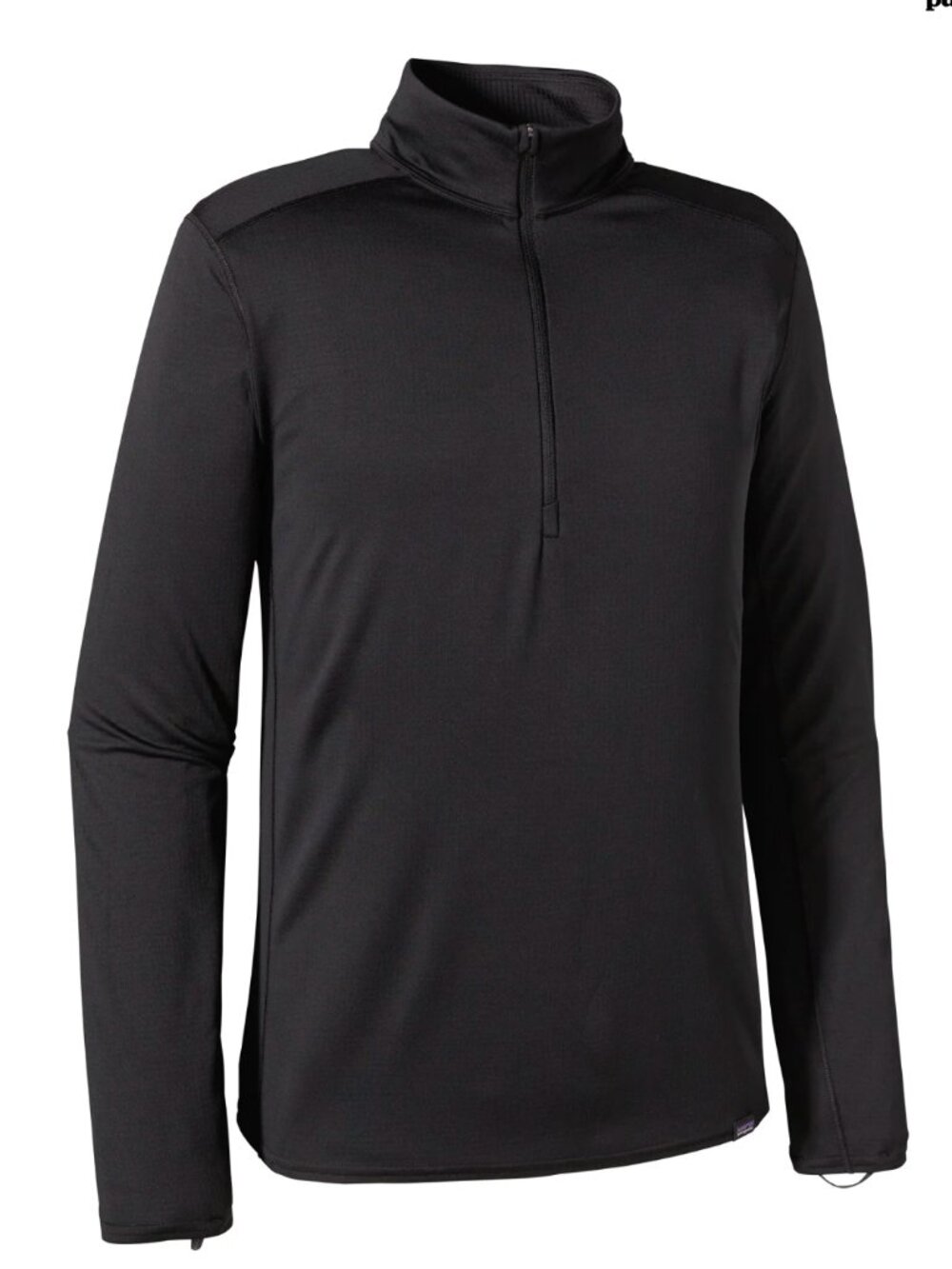 Patagonia Men’s Capilene Midweight 1/4 Zip Baselayer Black Medium 44445